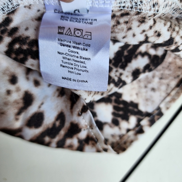 NWT Zaful Women's Sleeveless Sundress Snake Print Satin Mini Dress Brown Sz S - Picture 13 of 13